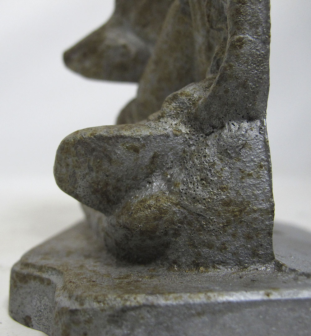 Antique J.Z.H. Fox Hunt Cast Iron Door Stop Doorstop Union